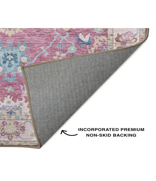 Dalyn Luxury Washable Hatay HY7 Pink 2'3" x 7'6" Runner Rug