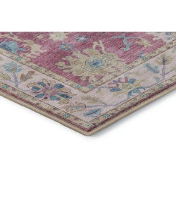 Dalyn Luxury Washable Hatay HY7 Pink 2'3" x 7'6" Runner Rug