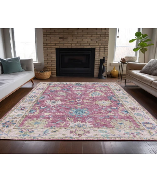 Dalyn Luxury Washable Hatay HY7 Pink 8' x 10' Rug
