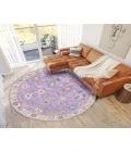 Dalyn Luxury Washable Hatay HY7 Purple 8' x 8' Round Rug