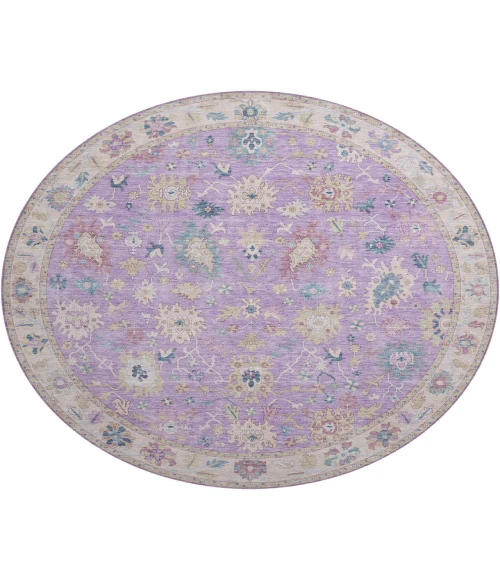 Dalyn Luxury Washable Hatay HY7 Purple 8' x 8' Round Rug