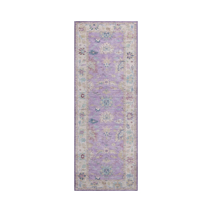 Dalyn Luxury Washable Hatay HY7 Purple 2'3" x 7'6" Runner Rug