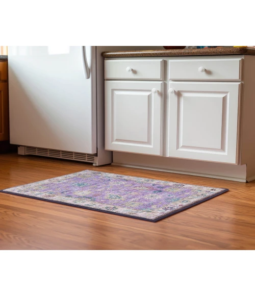 Dalyn Luxury Washable Hatay HY7 Purple 1'8" x 2'6" Rug