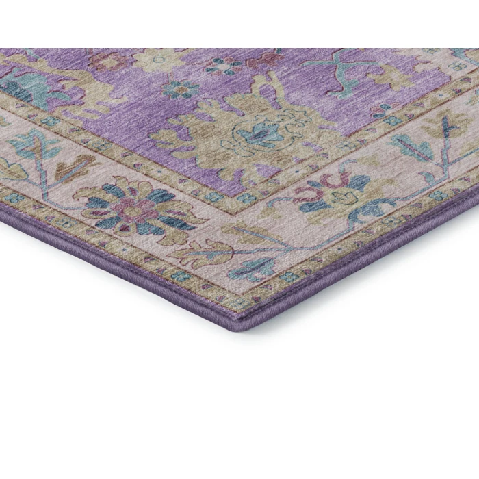 Dalyn Luxury Washable Hatay HY7 Purple 8' x 8' Round Rug