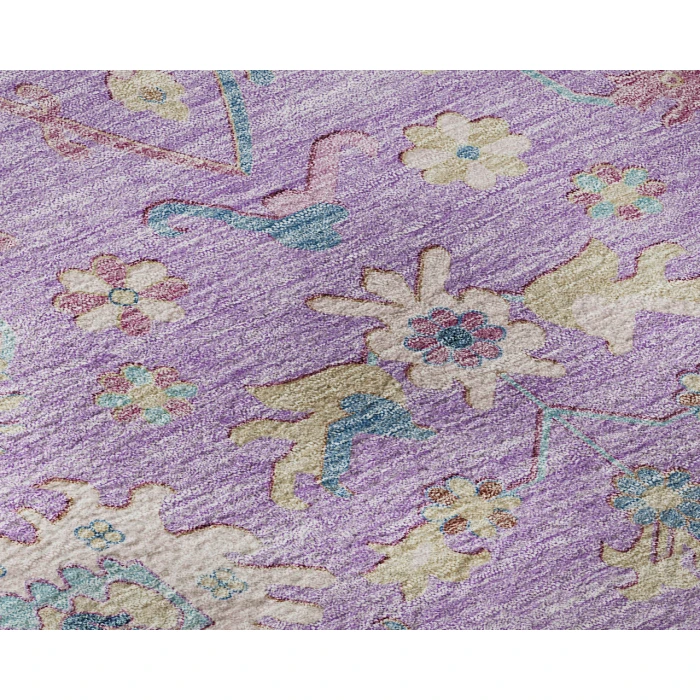 Dalyn Luxury Washable Hatay HY7 Purple 8' x 8' Round Rug