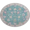 Dalyn Luxury Washable Hatay HY7 Teal 8' x 8' Round Rug