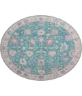 Dalyn Luxury Washable Hatay HY7 Teal 8' x 8' Round Rug