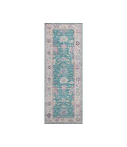 Dalyn Luxury Washable Hatay HY7 Teal 2'3" x 7'6" Runner Rug