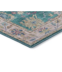 Dalyn Luxury Washable Hatay HY7 Teal 2'3" x 7'6" Runner Rug