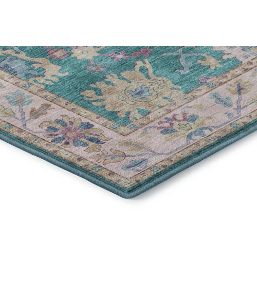 Dalyn Luxury Washable Hatay HY7 Teal 2'3" x 7'6" Runner Rug
