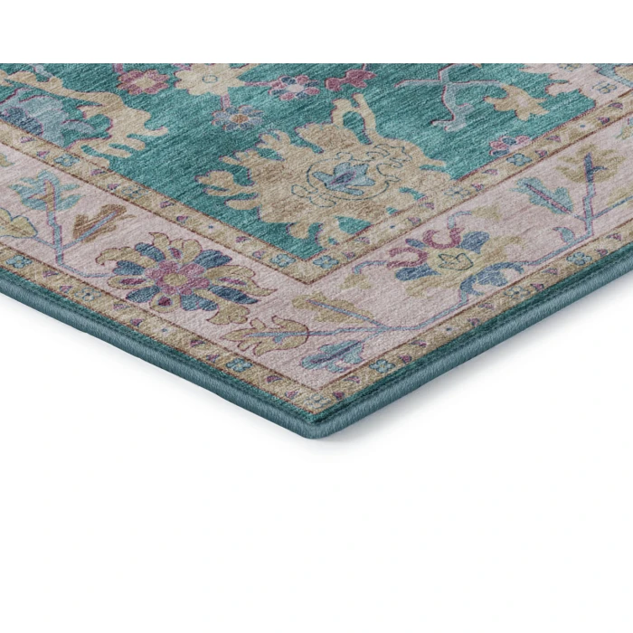 Dalyn Luxury Washable Hatay HY7 Teal 3' x 5' Rug