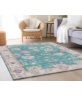 Dalyn Luxury Washable Hatay HY7 Teal 3' x 5' Rug