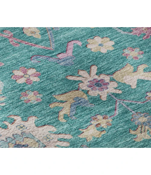 Dalyn Luxury Washable Hatay HY7 Teal 2'3" x 7'6" Runner Rug