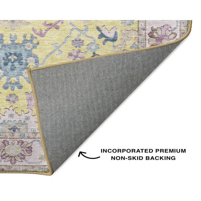 Dalyn Luxury Washable Hatay HY7 Yellow 9' x 12' Rug