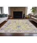 Dalyn Luxury Washable Hatay HY7 Yellow 5' x 7'6" Rug