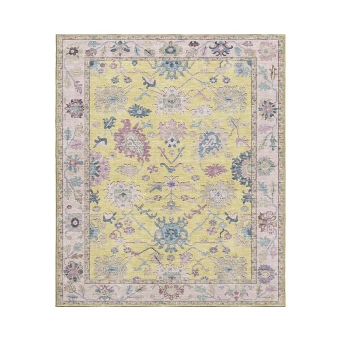 Dalyn Luxury Washable Hatay HY7 Yellow 9' x 12' Rug