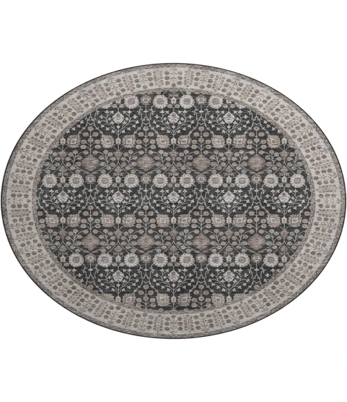 Dalyn Luxury Washable Hatay HY8 Black 8' x 8' Round Rug
