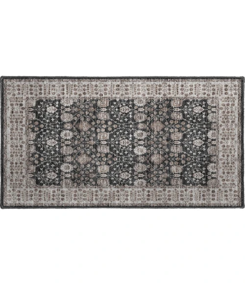Dalyn Luxury Washable Hatay HY8 Black 1'8" x 2'6" Rug