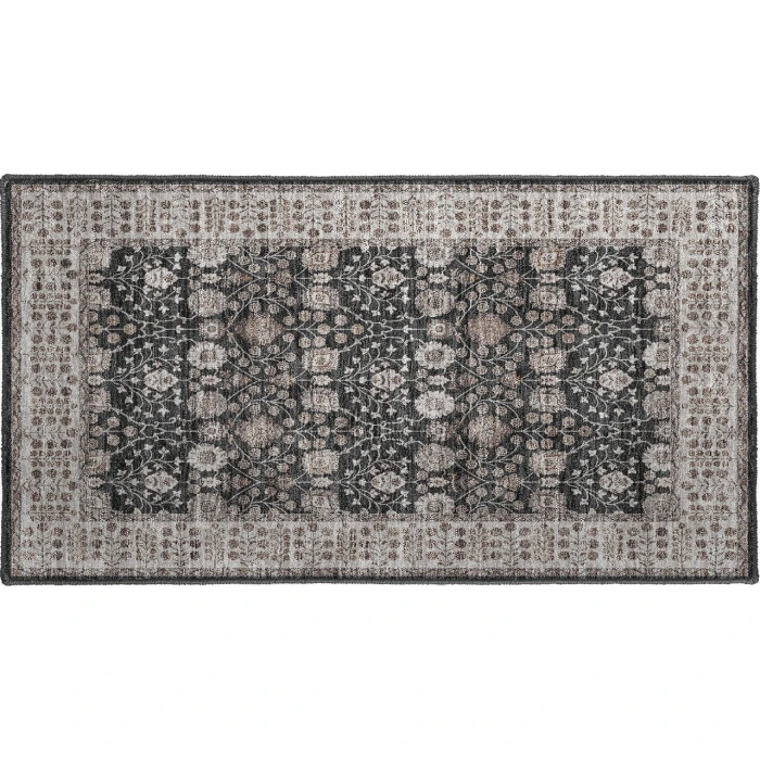 Dalyn Luxury Washable Hatay HY8 Black 1'8" x 2'6" Rug