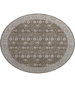 Dalyn Luxury Washable Hatay HY8 Chocolate 8' x 8' Round Rug
