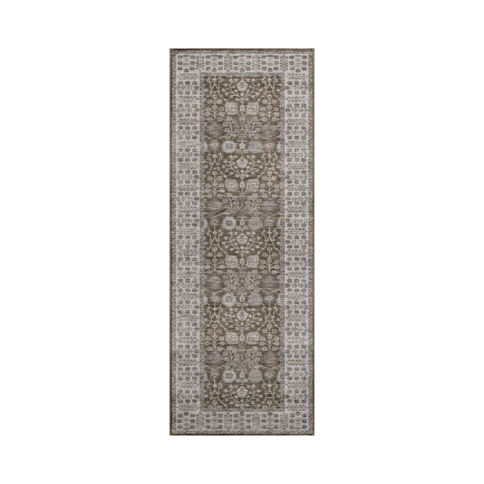 Dalyn Luxury Washable Hatay HY8 Chocolate 2'3" x 7'6" Runner Rug