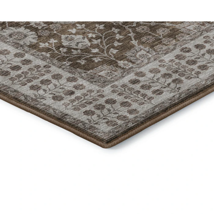 Dalyn Luxury Washable Hatay HY8 Chocolate 8' x 8' Round Rug