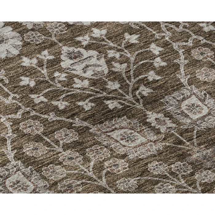 Dalyn Luxury Washable Hatay HY8 Chocolate 8' x 8' Round Rug