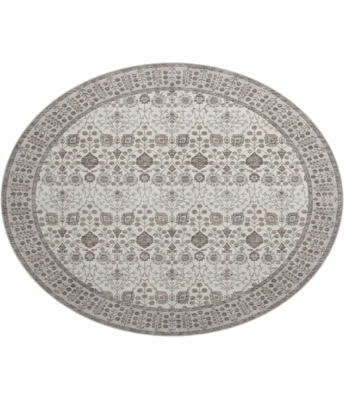 Dalyn Luxury Washable Hatay HY8 Ivory 8' x 8' Round Rug