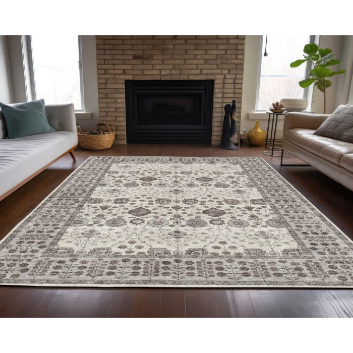 Dalyn Luxury Washable Hatay HY8 Ivory 2'6" x 3'10" Rug