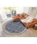 Dalyn Luxury Washable Hatay HY8 Navy 8' x 8' Round Rug