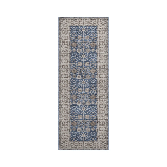 Dalyn Luxury Washable Hatay HY8 Navy 2'3" x 7'6" Runner Rug