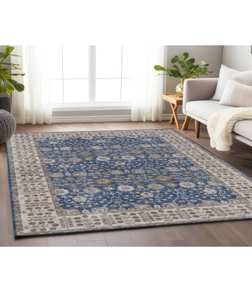 Dalyn Luxury Washable Hatay HY8 Navy 9' x 12' Rug