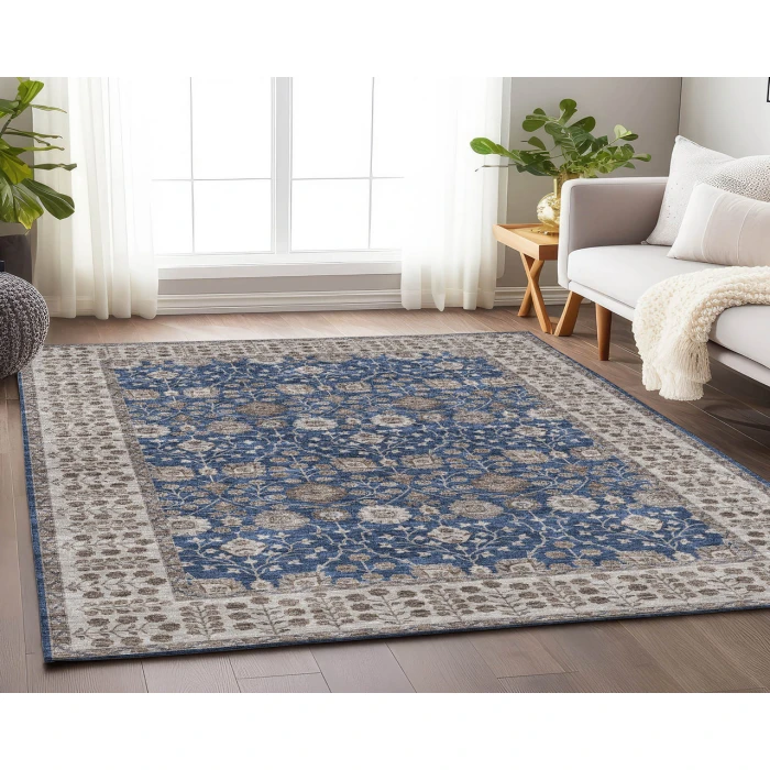 Dalyn Luxury Washable Hatay HY8 Navy 9' x 12' Rug