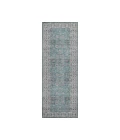 Dalyn Luxury Washable Hatay HY8 Teal 2'3" x 7'6" Runner Rug
