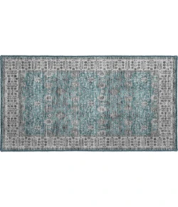Dalyn Luxury Washable Hatay HY8 Teal 1'8" x 2'6" Rug