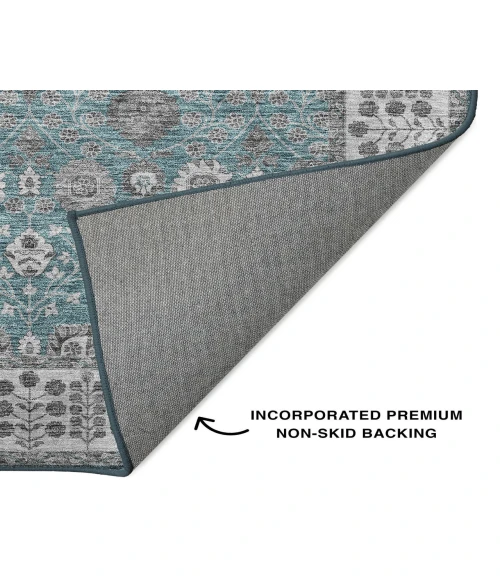 Dalyn Luxury Washable Hatay HY8 Teal 2'6" x 3'10" Rug