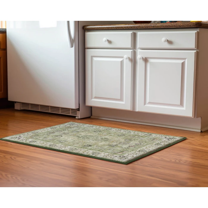Dalyn Luxury Washable Hatay HY9 Aloe 1'8" x 2'6" Rug