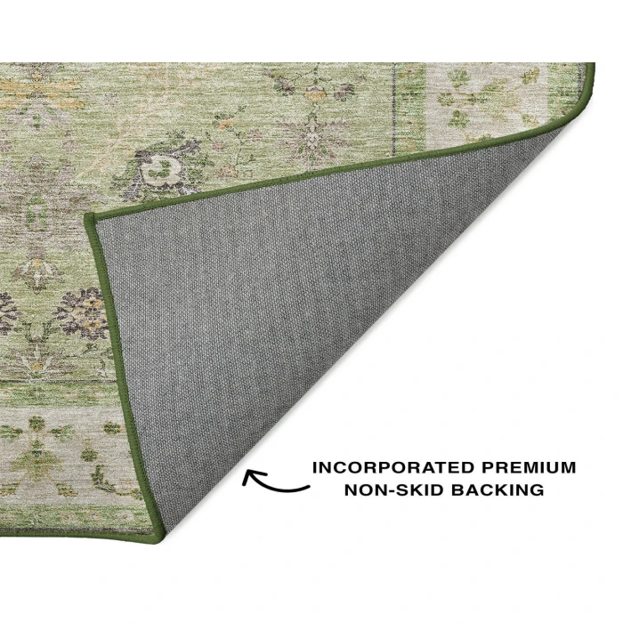 Dalyn Luxury Washable Hatay HY9 Aloe 2'3" x 7'6" Runner Rug