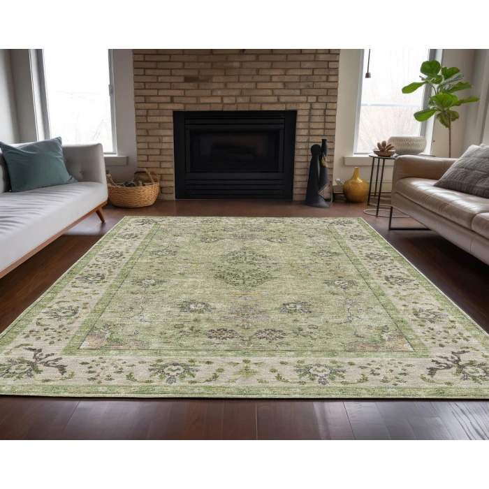 Dalyn Luxury Washable Hatay HY9 Aloe 5' x 7'6" Rug