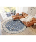 Dalyn Luxury Washable Hatay HY9 Blue 8' x 8' Round Rug