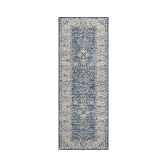 Dalyn Luxury Washable Hatay HY9 Blue 2'3" x 7'6" Runner Rug