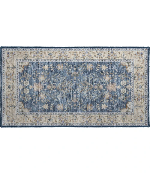 Dalyn Luxury Washable Hatay HY9 Blue 1'8" x 2'6" Rug