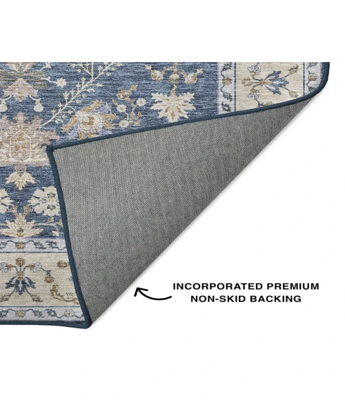 Dalyn Luxury Washable Hatay HY9 Blue 3' x 5' Rug
