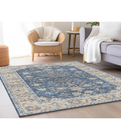 Dalyn Luxury Washable Hatay HY9 Blue 3' x 5' Rug