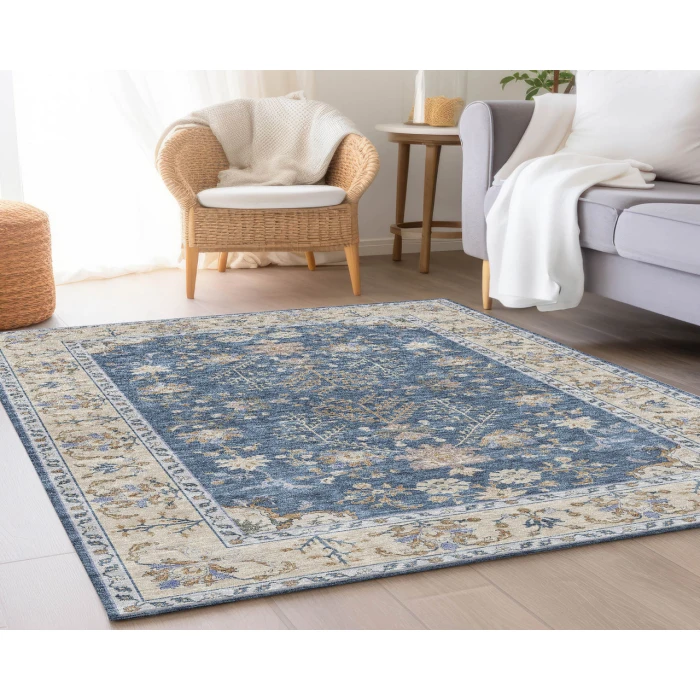 Dalyn Luxury Washable Hatay HY9 Blue 2'6" x 3'10" Rug