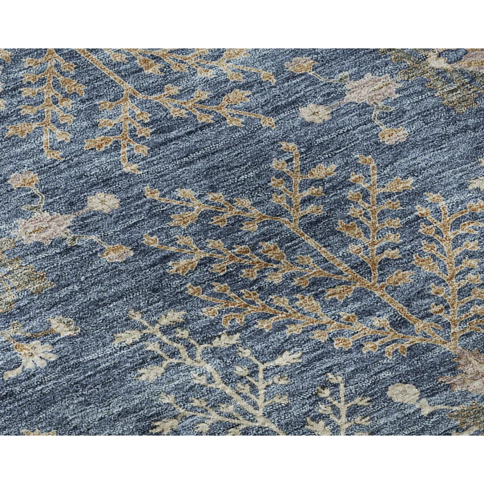 Dalyn Luxury Washable Hatay HY9 Blue 2'3" x 7'6" Runner Rug