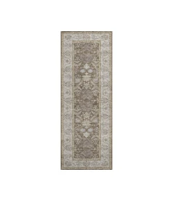 Dalyn Luxury Washable Hatay HY9 Brown 2'3" x 7'6" Runner Rug