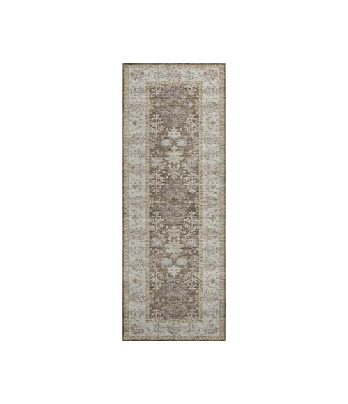 Dalyn Luxury Washable Hatay HY9 Brown 2'3" x 7'6" Runner Rug