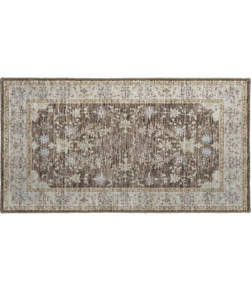 Dalyn Luxury Washable Hatay HY9 Brown 1'8" x 2'6" Rug
