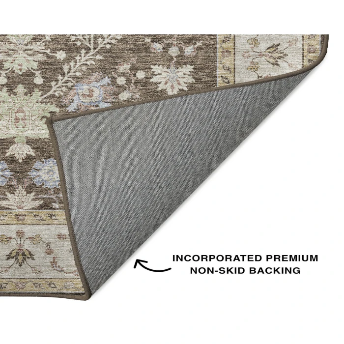 Dalyn Luxury Washable Hatay HY9 Brown 3' x 5' Rug